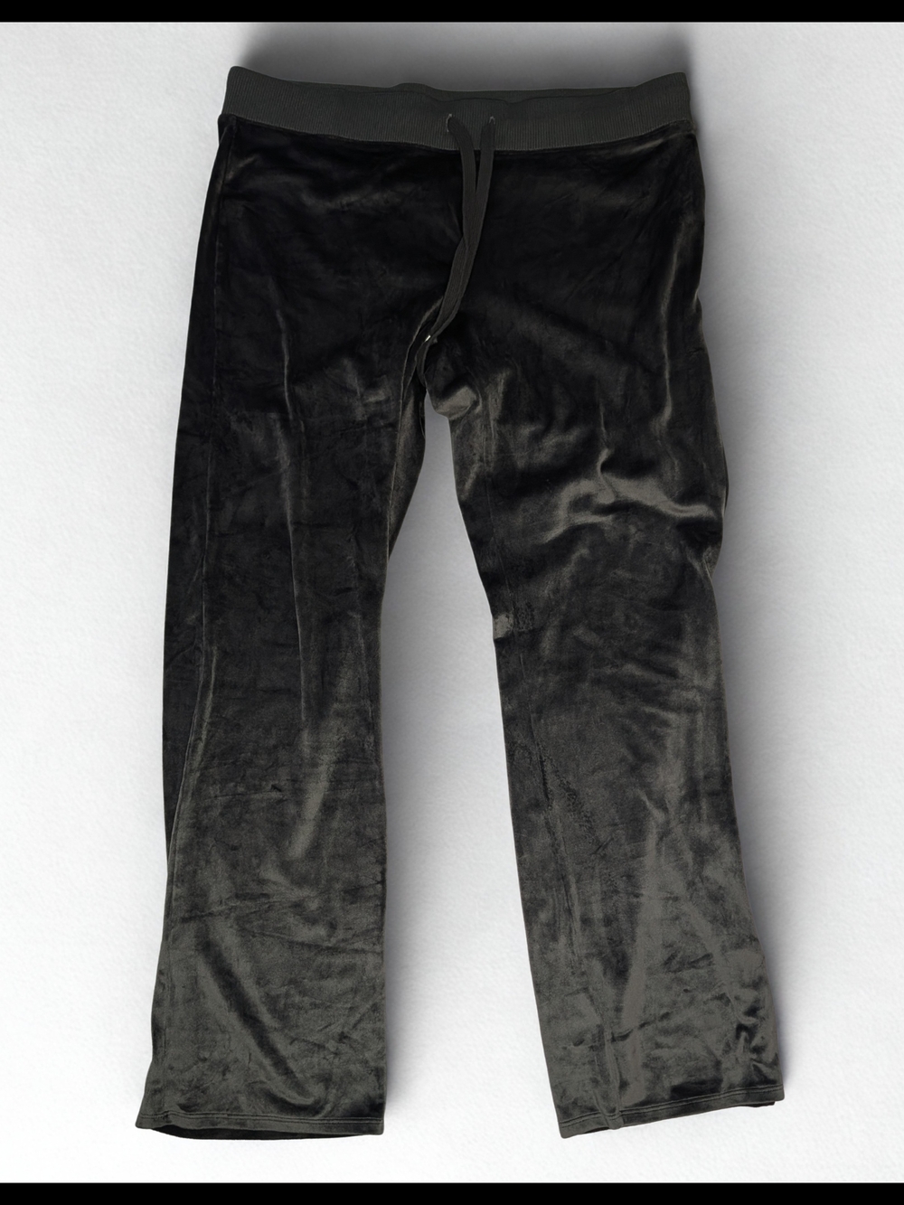 aerie Black Velour Drawstring Lounge Pant Large Athleisure